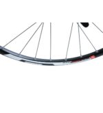 26” MTB front wheel black alloy disc hub