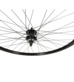 700c Disc Hub Trekking Bike Front Wheel – Double Wall Rim, Black - Image 2