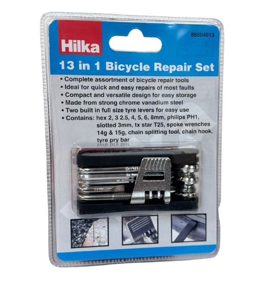 Hilka 13 in 1 Bicycle Repair Kit Hilka 13 in 1 Bicycle Repair Kit